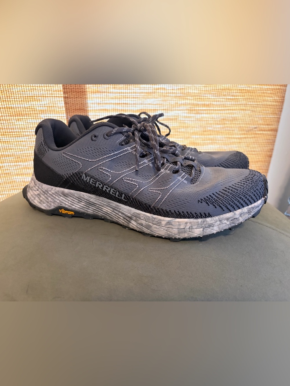 Merrell Men's Charcoal and Black Trail Running Shoes
